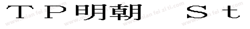 TP明朝 StdN ロー M字体转换